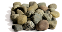 Washed River Gravel Partially Smooth Decorative Gravel